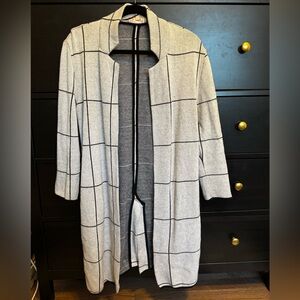 Philosophy Black and Gray Knit Cardigan